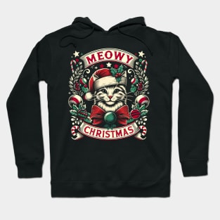 Meowy Christmas - vintage Hoodie